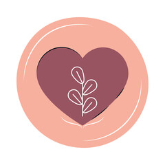 Poster - heart label icon