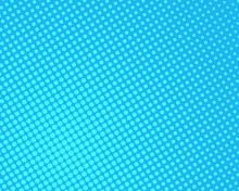 Comic Book Halftone Effect Template With Radial Blue Background, Vector Illustration Eps 10.