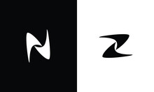 Z N Initial Logo Design Vector Symbol Graphic Idea Creative