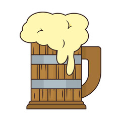 Sticker - wooden beer mug