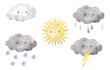 Watercolor weather illustration for kids