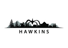 Hawkins Indiana Skyline Landscape City Town In USA