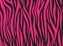 Zebra Pink Abstract Seamless Pattern. Colorful Stripes, Repeating Background. Vector Printing For Fabrics, Posters, Banners. 