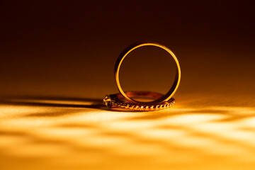 golden ring with diamonds