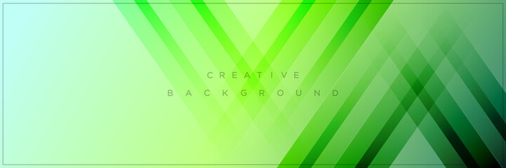 Modern abstract green gradient banner background design	