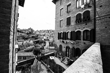 Wall Mural - Medieval Italian city of Siena