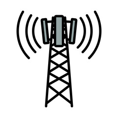 Canvas Print - Cellular Broadcasting Antenna Icon