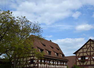 Sticker - Historische Bauwerke in der Altstadt von Nürnberg, Franken, Bayern