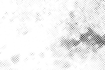 Wall Mural - Vector black abstract halftone  dots texture effect.