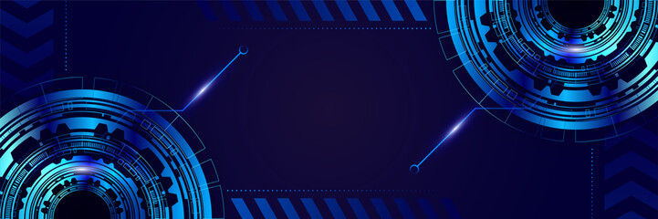 Abstract technology concept. Circuit board, high computer color background. Vector illustration