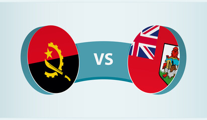 Wall Mural - Angola versus Bermuda, team sports competition concept.