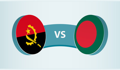 Sticker - Angola versus Bangladesh, team sports competition concept.