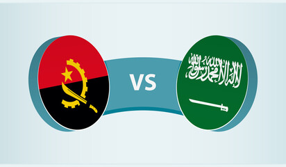 Canvas Print - Angola versus Saudi Arabia, team sports competition concept.