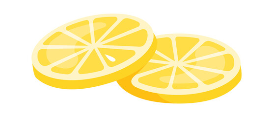 Wall Mural - Lemon slices icon. Vector illustration