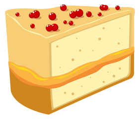 Poster - Piece of pie. Cheesecake cartoon icon. Tasty dessert