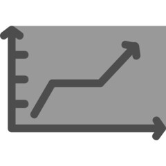 Wall Mural - Rising Line Graph Icon