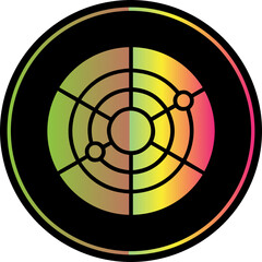 Sticker - Radar Pie Chart Icon