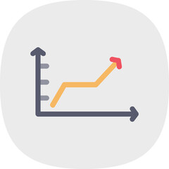 Sticker - Rising Line Graph Icon