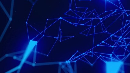Wall Mural - abstract plexus blue digital technology background