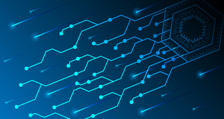 Abstract electric technology circuit lines. futuristic connection digital data background. EP.25