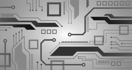 Abstract Futuristic Technology Communication Concept Circuit Board Pattern Vector Background EP.2