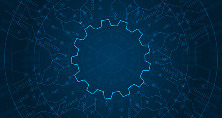 Abstract futuristic technology connection digital data background EP.45