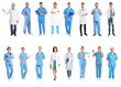 © New Africa - Collage with photos of doctors on white background