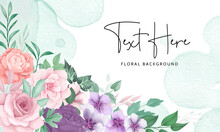 Floral Background Design With Beautiful Flower