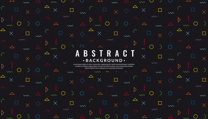 Geometric colorful background with symbol element pattern seamless. Video game concept. Vector illustration.