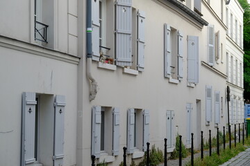 Wall Mural - The street Saint-Blaise in the east of Paris. The 29th May 2022, Paris, France.