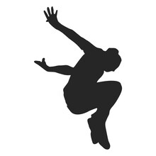 Parkour Jumping Silhouette 8. High Quality Vector