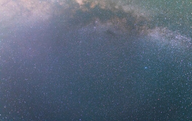 Wall Mural - Beautiful bright milky way galaxy at the night sky. Astronomical background.