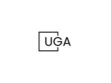UGA Letter Initial Logo Design Vector Illustration