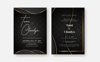 Luxury wedding invitation template