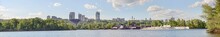 Panorama Of Dnepropetrovsk Along Rowing Channel And Pobeda Embankment, Ukraine.