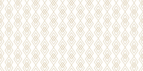golden vector geometric lines texture. elegant seamless pattern with diamonds, linear rhombuses. abs