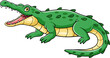 Cartoon crocodile with open mouth