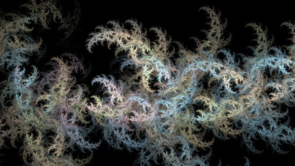 Wall Mural - abstract fractal background, computer-generated illustration.