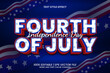 Fourth of July Editable Text effect 3D Style