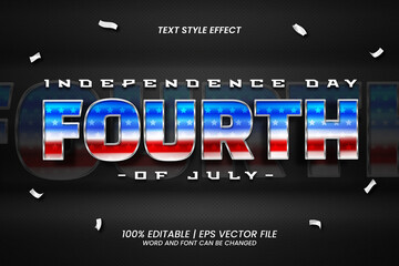 Wall Mural - Independence Day Fourth of July 3D Realistic Style