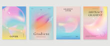 Fluid Gradient Background Vector. Cute And Minimal Style Posters With Colorful, Geometric Shapes, Stars And Liquid Color. Modern Wallpaper Design For Social Media, Idol Poster, Banner, Flyer.