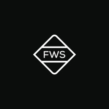 FWS 3 Letter Design For Logo And Icon.FWS Monogram Logo.vector Illustration With Black Background.