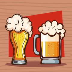 Sticker - beer glass with jar