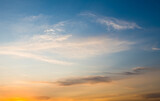 Fototapeta Zachód słońca - Beautiful clouds in the sunset sky