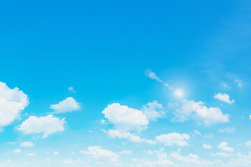 Wall Mural - blue sky and clouds with daylight natural background.