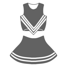 Cheerleader Uniform Girl Cut-out. High Quality Vector