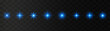 Set of glowing light stars on a transparent background. Transparent shining sun, star explodes and bright flash. Blue bright illustration starburst. 