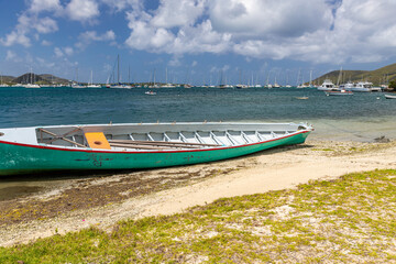 Wall Mural - Yole boat in Le Marin, Martinique, France