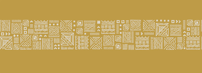 hand drawn abstract seamless pattern, ethnic background, african style - great for textiles, banners