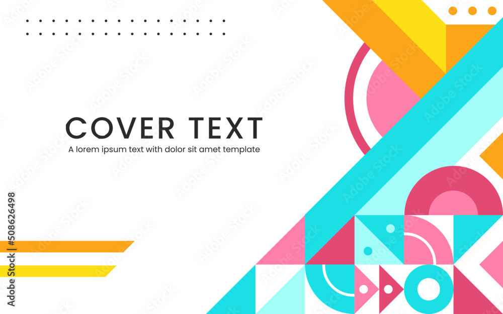 Geometric abstract shape background with dots, poster and banners ...